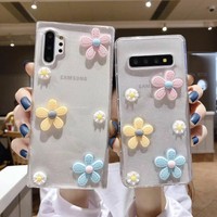 Cute Bling Sparkle Glitter Flower Soft Gel Case Cover for Samsung S20+ Note 10+