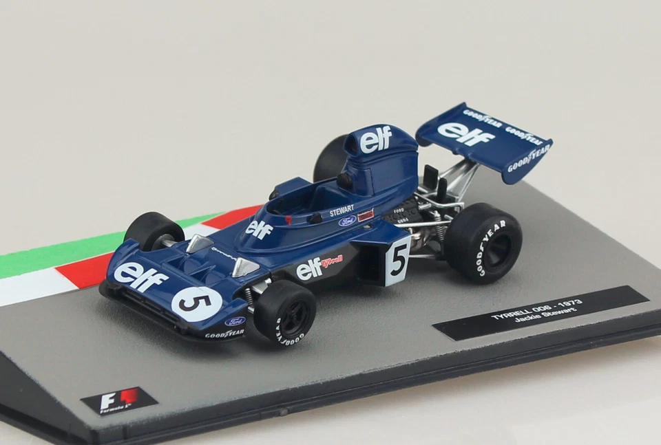 Tyrrell 006 Jackie Stewart 1973 blau #5 Formel 1 1:43 Atlas Modellauto - Bild 1 von 3