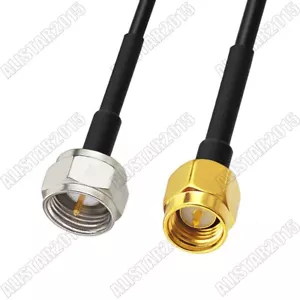 Conector de enchufe SMA macho a F macho RF coleta cable coaxial RG174 para inalámbrico - Imagen 1 de 3