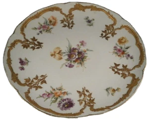 Nice KPM Berlin Porcelain Neuzierat Floral & Raised Gold Plate Porzellan Teller - Picture 1 of 6