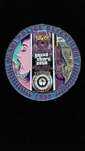 Fl City of Miami Police Auto Theft Unit Signal 22 GTA 1 Serialize Variant Coin - Picture 1 of 2
