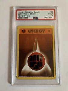 Pokemon 1999 Fighting Energy PSA 9 #97/102 Base Set Shadowless Mint 1st Edition - Picture 1 of 2