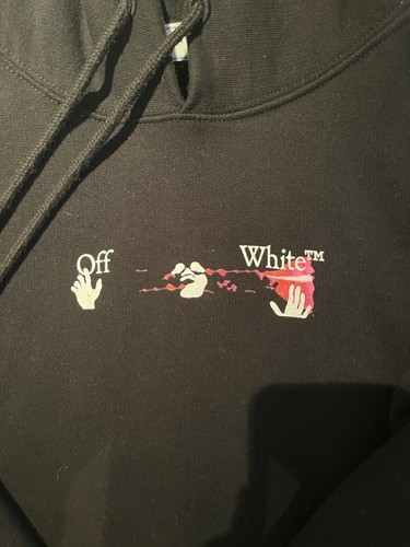 OFF WHITE felpa con cappuccio bianca media