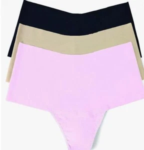 Hanky Panky 299755 Women's Breathe Godiva High Rise Thong 3-Pack, LG - Picture 1 of 2