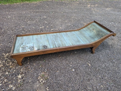 VINTAGE LOUNGE CHAISE FAINTING COUCH ANTIQUE THERAPY SOFA  Made by Scagel Knives Cover