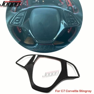 Carbon Steering Wheel Bezel Cover For Corvette C7 Stingray Convertible 2014-2019 - Picture 1 of 9