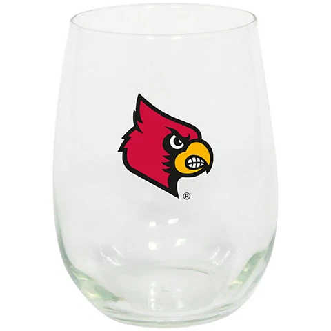 Louisville Cardinals 15oz. Stemless Wine Glass Cover