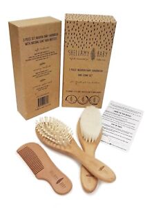 Baby Hair Wooden Brush and Comb Set