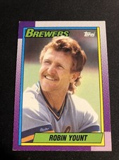 ROBIN YOUNT #290 - 1990 Topps Baseball - Milwaukee Brewers HOF - LP Card