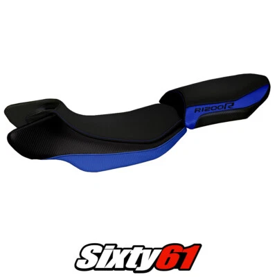 Cubierta de asiento BMW R1200R 2015 2016 2017 2018 Tappezzeria azul negro 15 16 17 18 Foto 1 de 4