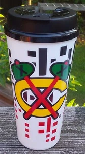 NHL CHICAGO BLACKHAWKS 32 OZ SINGLE WALLED TRAVEL CUP TUMBLER SNAP LID PLASTIC - Picture 1 of 4
