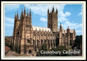 Canterbury Cathedral South West View Kent England Church Aerial View Postcard - Picture 1 of 3