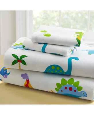 Juego de sábanas de microfibra Wildkin Kids para niños y niñas - Completo (Dinosaur Land) Foto 1 de 4