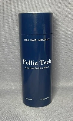 FOLLIC TECH HAIR BUILDING FIBERS 25G BLACK THINNING HAIR LOSS CONCEALER  - Image 1 of 3