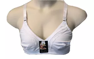 Nuevo con etiquetas Sujetador Inalámbrico Blanco Cobertura Completa Talla 40/90C Sin Marca Pedido Talla Mayor - Imagen 1 de 10