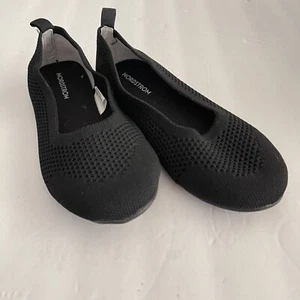 Nordstrom Shoes Girls 1 M Mesh Chloe Black Slip On Flats - Picture 1 of 6