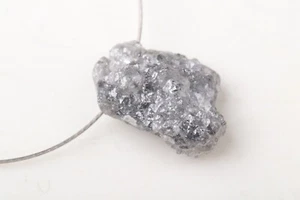 3.26Ct Natural Gray Loose Raw Diamond 12.11MM Drilled Rough Diamond CP51 - Picture 1 of 11