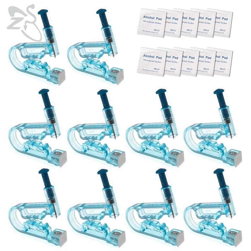 Kit de piercing descartável nariz orelha hélice tragus pistola piercing sem dor ferramenta perfurante - Imagem 1 de 4