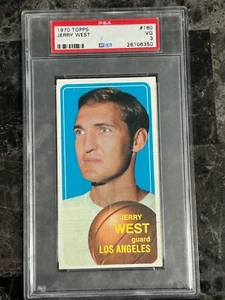 1970-71 Topps #160 Jerry West PSA 3 VG Los Angeles Lakers Il logo - Foto 1 di 2