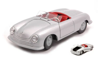 MODELLINO AUTO STATICO WELLY PORSCHE 356 #1 SILVER MODELLISMO SCALA 1:24 - Immagine 1 di 2
