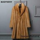 2012 Hot New Mink Fur Long Thick Winter Ladies Coat Lapel Jacket Warm Parka Size
