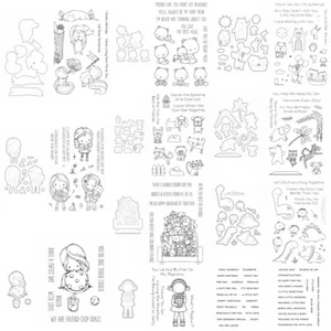 Animal Party Girl Metal Cutting Die and Stamp Set Scrapbooking Stencil Embossing - Picture 1 of 22