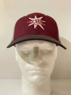 Mer Soleil Trucker Mesh Back Snapback Baseball Cap Winery Burgundy Brown Gray - Image 1 of 4