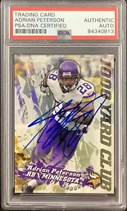 Adrian Peterson Signed 2014 Topps #20 Football Card MN Vikings Autograph PSA/DNA - Picture 1 of 2
