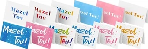 Mazel Tov Greeting Cards for Bar and Bat Mitzvah, Birthdays, Weddings, 10-Pack - Picture 1 of 87