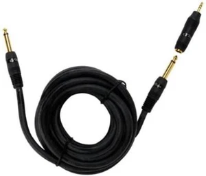 Nuevo - Teclado con cable de 12 pies, instrumento de estudio y guitarra de 1/4" y 1/8" - oro 24K - Imagen 1 de 3