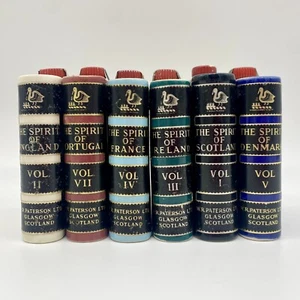 6er Set PATERSONS Keramik Buch Flasche Dekanter GOVANCROFT POTTERIES Glasgow - Bild 1 von 8