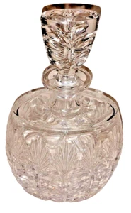 Art Deco Kristall Karaffe für Whisky, Cognac, Bourbon oval Ananas Bar Flasche - Bild 1 von 5