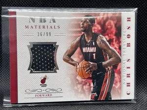 2013-14 National Treasures Chris Bosh Patch Materials Game Used Jersey #36/99 - Picture 1 of 6