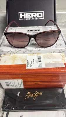 MAUI JIM | NEW | OCEAN | RS723 - 12B | TORTOISE | RASPBERRY | MAUI ROSE - Image 1 of 4