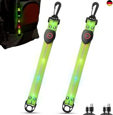 ZLCBBD LED Blinklicht mit Buntem Licht- USB Aufladbar Kinder Sicherheitslicht,