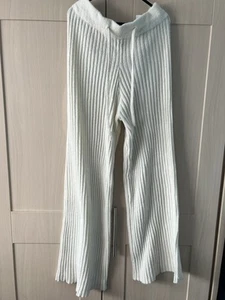Missguided Cream Knit Trousers - Picture 1 of 3