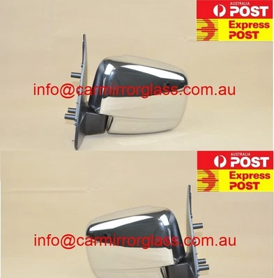 NEW DOOR MIRROR FOR FORD COURIER 1999-2006 (1 Pair, CHROME, MANUAL) - image 1 of 4