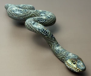 Vintage 15" Jon Anderson Sculpture 2004 Signed Rare Long Snake Fimo Creations - Picture 1 of 13