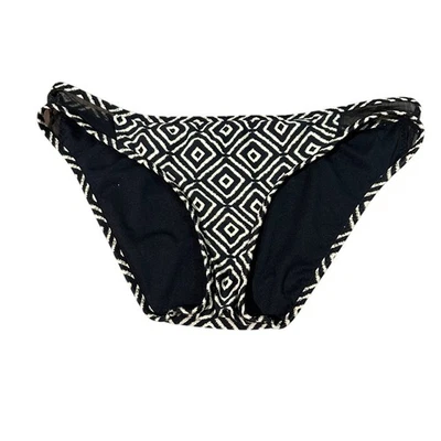🍷Mossimo supply co black and cream print swimsuit bottoms size small - Image 1 of 4