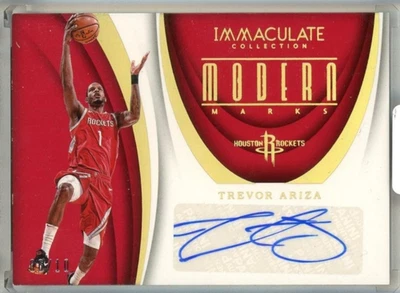 Baloncesto Panini Immaculate 2017-18 Trevor Ariza marcas modernas automático/10 dorado #18 Foto 1 de 2
