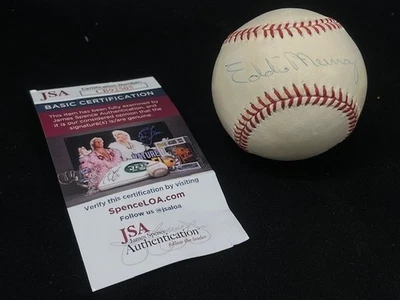 Eddie Murray, HOFer, Signed Official OAL (Bobby Brown) Baseball, JSA/COA - Image 1 of 4