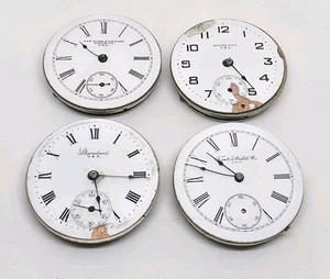 Vintage Konvolut 4 New York Standard Trenton Taschenuhrwerke zur Reparatur - Bild 1 von 5