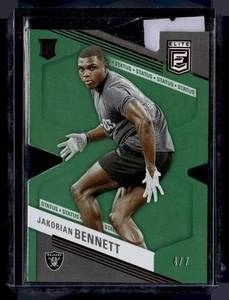 2023 ELITE GREEN STATUS /7 ROOKIE JAKORIAN BENNETT RAIDERS - Picture 1 of 1