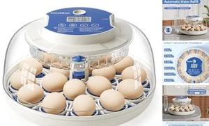 18 Egg Incubator, Hatch Day and Humidity Display, Automatic Turning and 18 Eggs - Picture 1 of 8