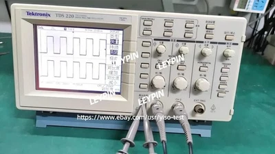 Tektronix TDS 220 Two-Channel Digital Real-Time Oscilloscope 100MHz 1GS/s #$ - Image 1 of 4
