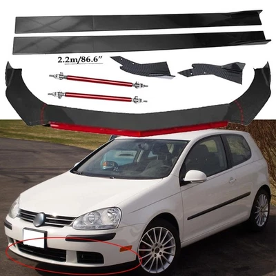 For Volkswagen Rabbit Front Bumper Rear Lip Spoiler Splitter Carbon Fiber Body — 第 1/4 张图片