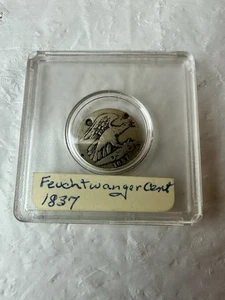 1837 UNITED STATES Hard Times Token Feuchtwanger Cent Coin Eagle Original - Picture 1 of 6