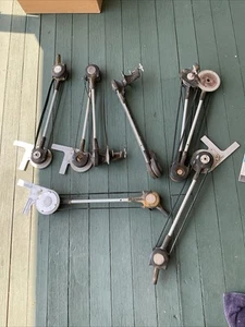 Huge Lot Parts VEMCO Model  Drafting Machine Arms Length Desk Mount Screw Vise - Picture 1 of 22