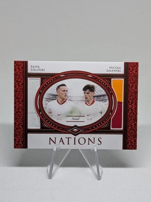2024-25 Futera Unique Piotr Zielinski & Nicola Zalewski Nations Match Worn 1/5 - Image 1 of 2