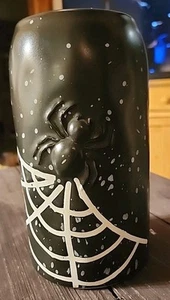 Global Design Ceramic Black & White Spider Small Utensil Crock Holder 7.5" x 4" - Picture 1 of 8